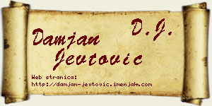 Damjan Jevtović vizit kartica